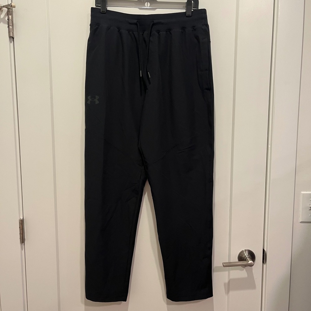 Under Armour Mens Loose Fit Training Pants Black Athletic Joggers Large LG